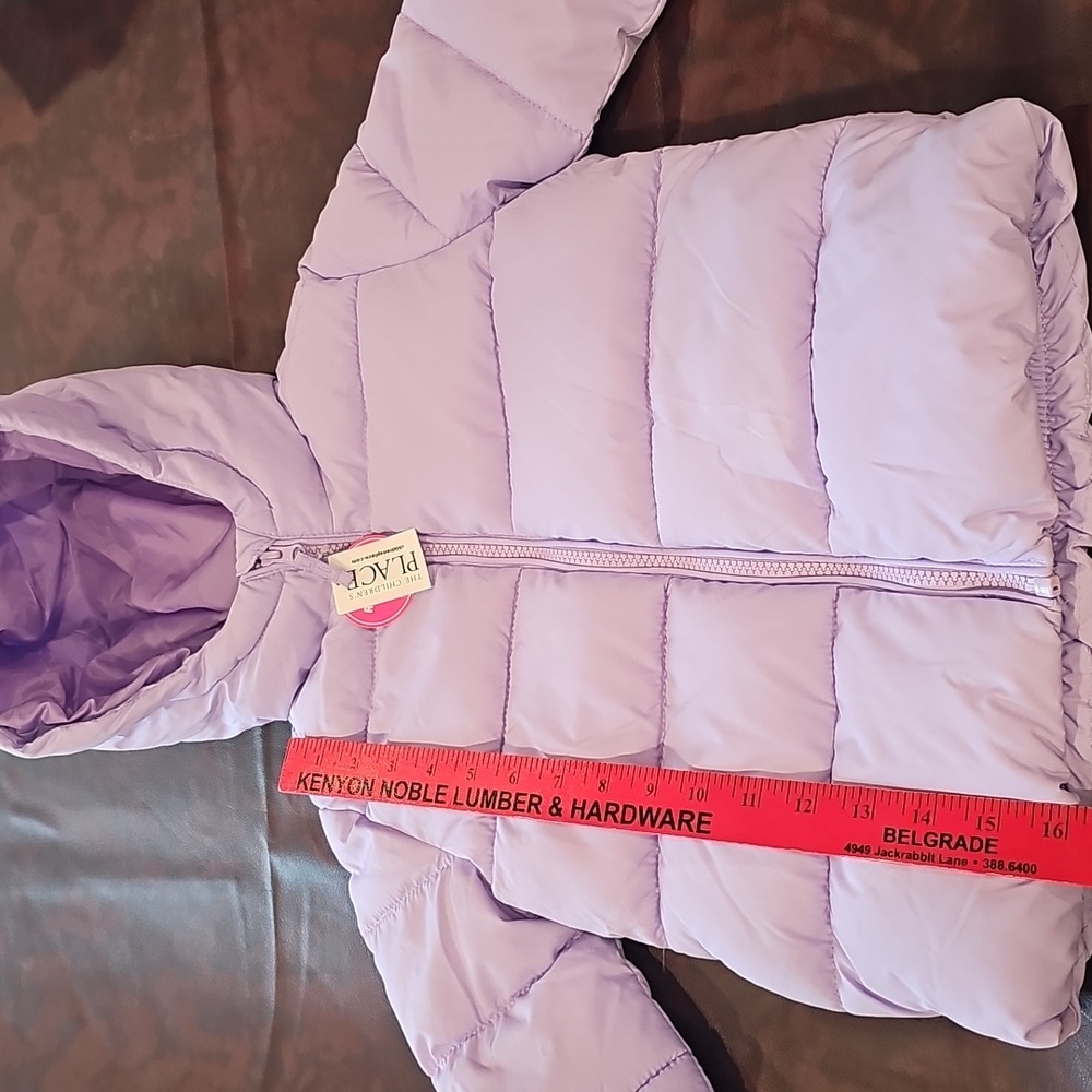 Toddler Girls Puffer Jacket - Iris Pop warm 5T NWT - Picture 5 of 8